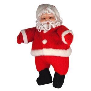 Vintage Handmade Santa Claus Plush 11-Inch Red Christmas Holiday Decor